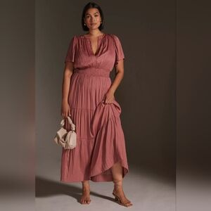 ANTHROPOLOGIE The Somerset Maxi Dress Satin